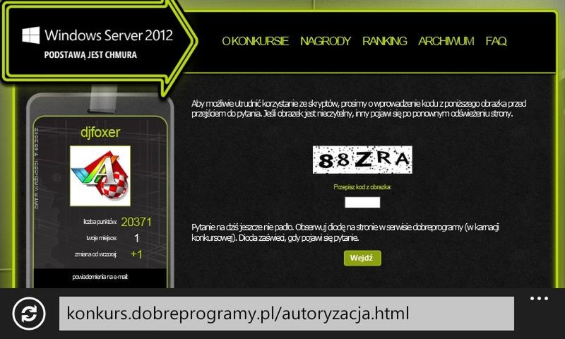 Bez problemu w 3G można było zdążyć wpisać captcha poniżej  20 sekund