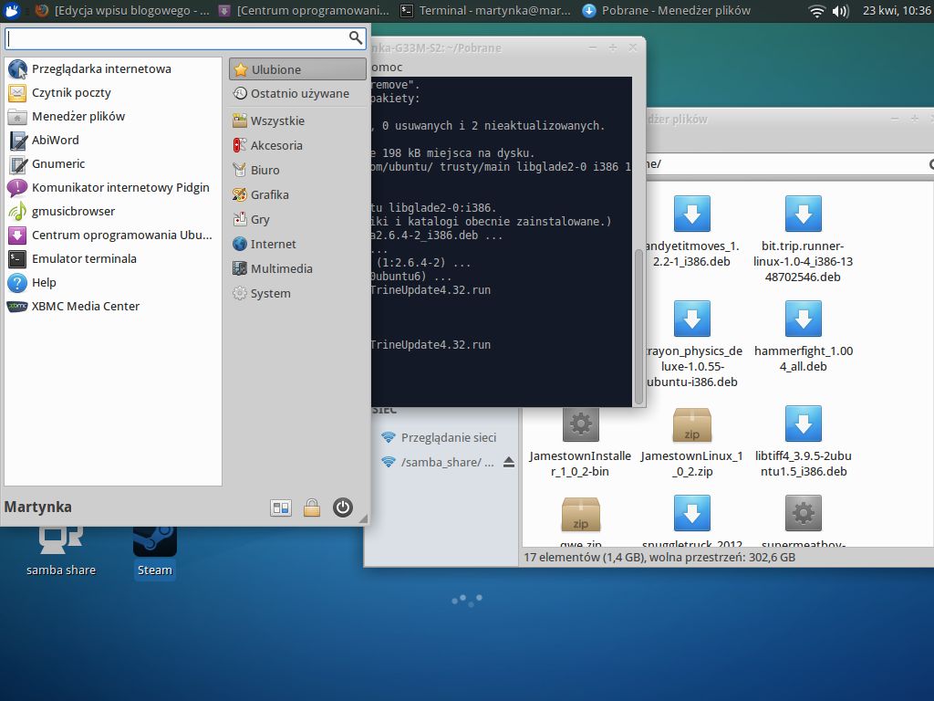 XFCE niewiele różni się wyglądem od XP