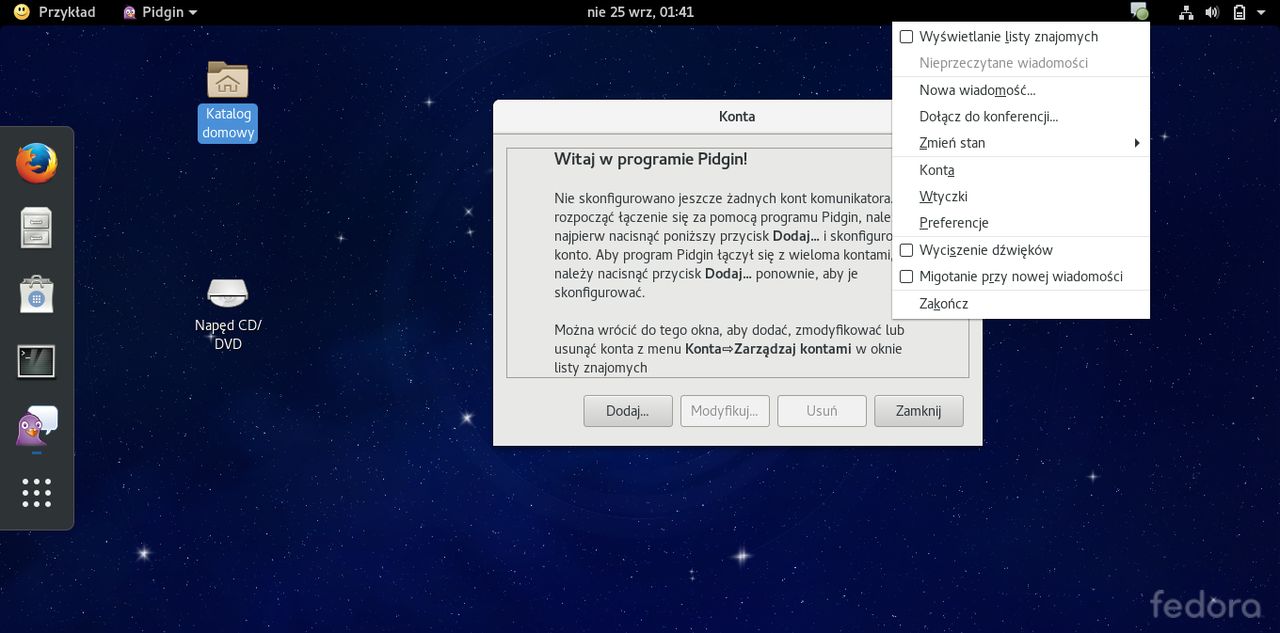 Tray prawie jak w GNOME 2.