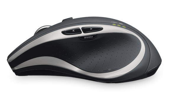 Logitech Performance MX – ulubiony gryzoń autora niniejszej publikacji. Kciuk obsługuje tu dodatkowe cztery programowalne przyciski