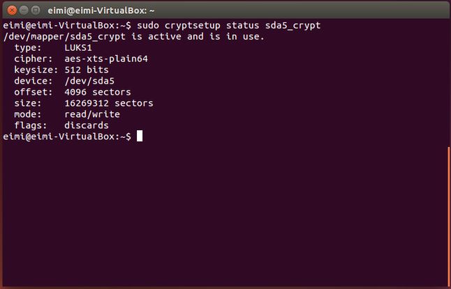 Domyślne ustawienia całodyskowego szyfrowania w Ubuntu 14.04 LTS
