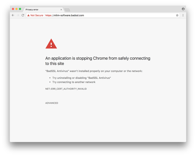 Nowe powiadomienie o hipotetycznym ataku MitM, źródło: ghacks.net