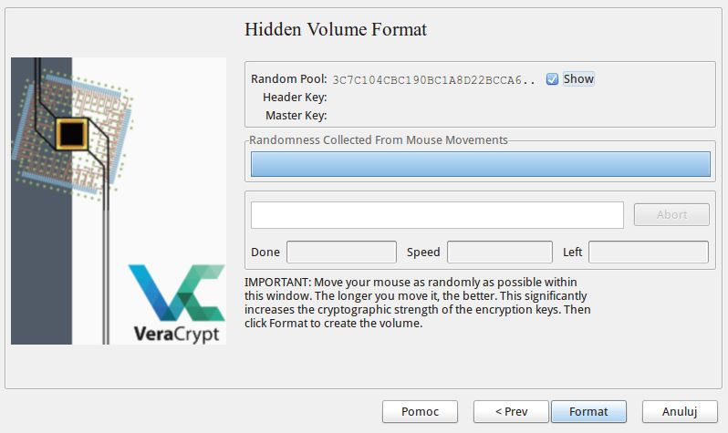 Formatowanie ukrytego wolumenu