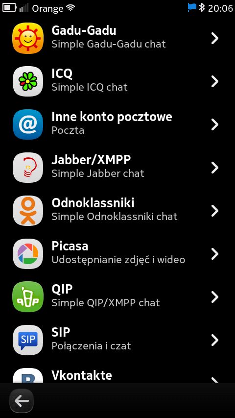 Nokia N9 tips & tricks cz. 27 — obsługa AIM, Gadu-Gadu, ICQ, Jabbera, MSN, QIP, Yahoo...