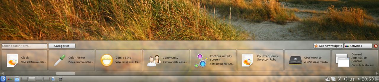 Wieści z frontu (KDE 4.9): nowy widget explorer, activity manager