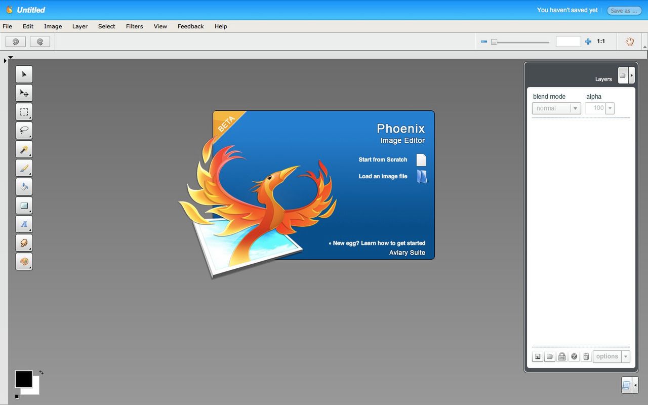 Aviary - Phoenix, edytor grafiki