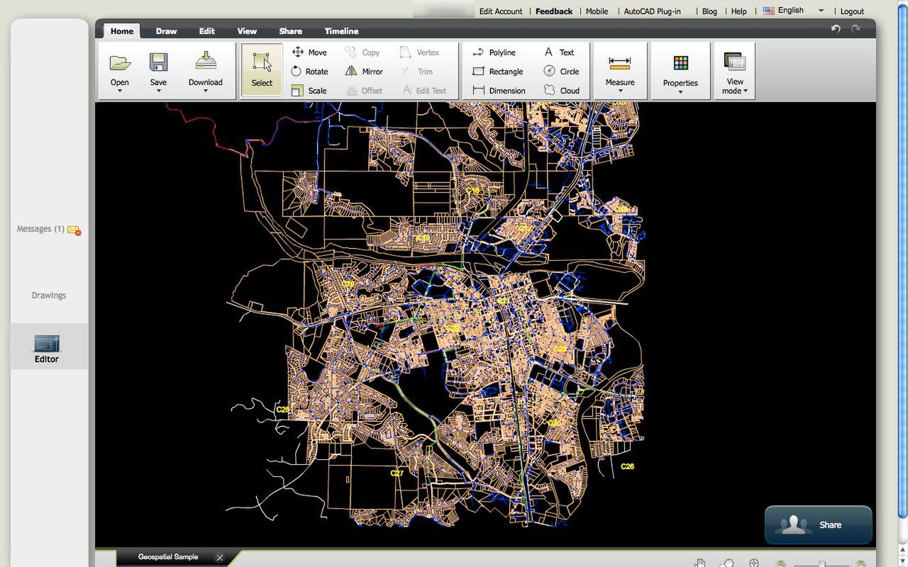 AutoCAD WS - przykładowy projekt
