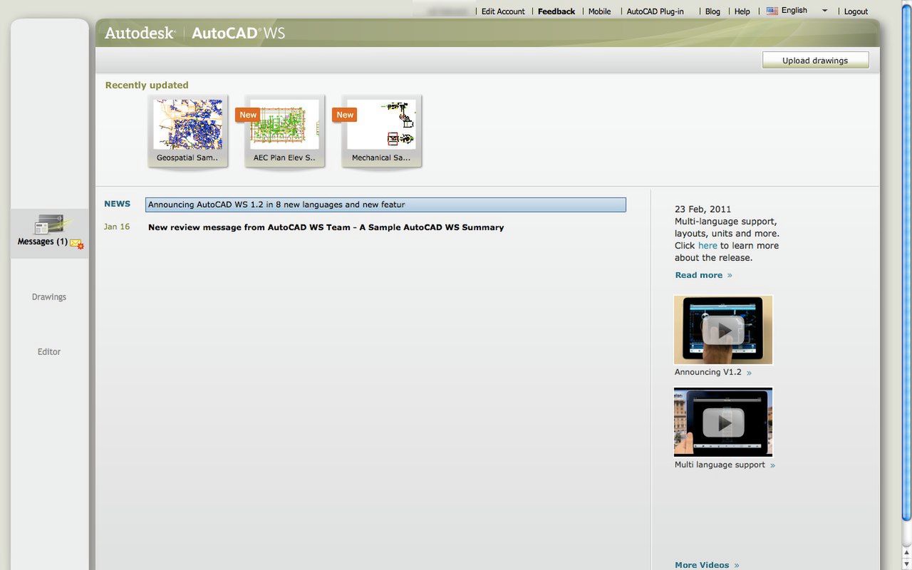 AutoCAD WS - widok ogólny
