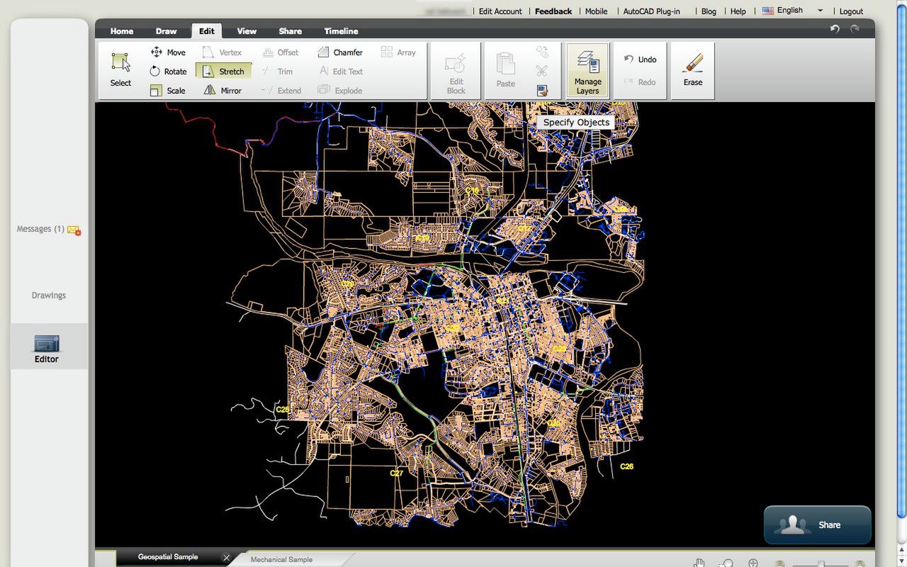 AutoCAD WS - zarządzanie warstwami