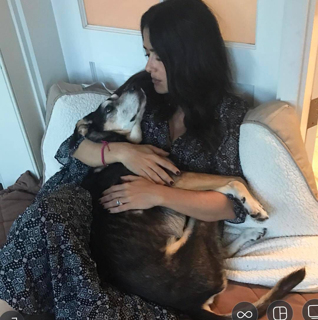 Salma Hayek z ukochanym psem