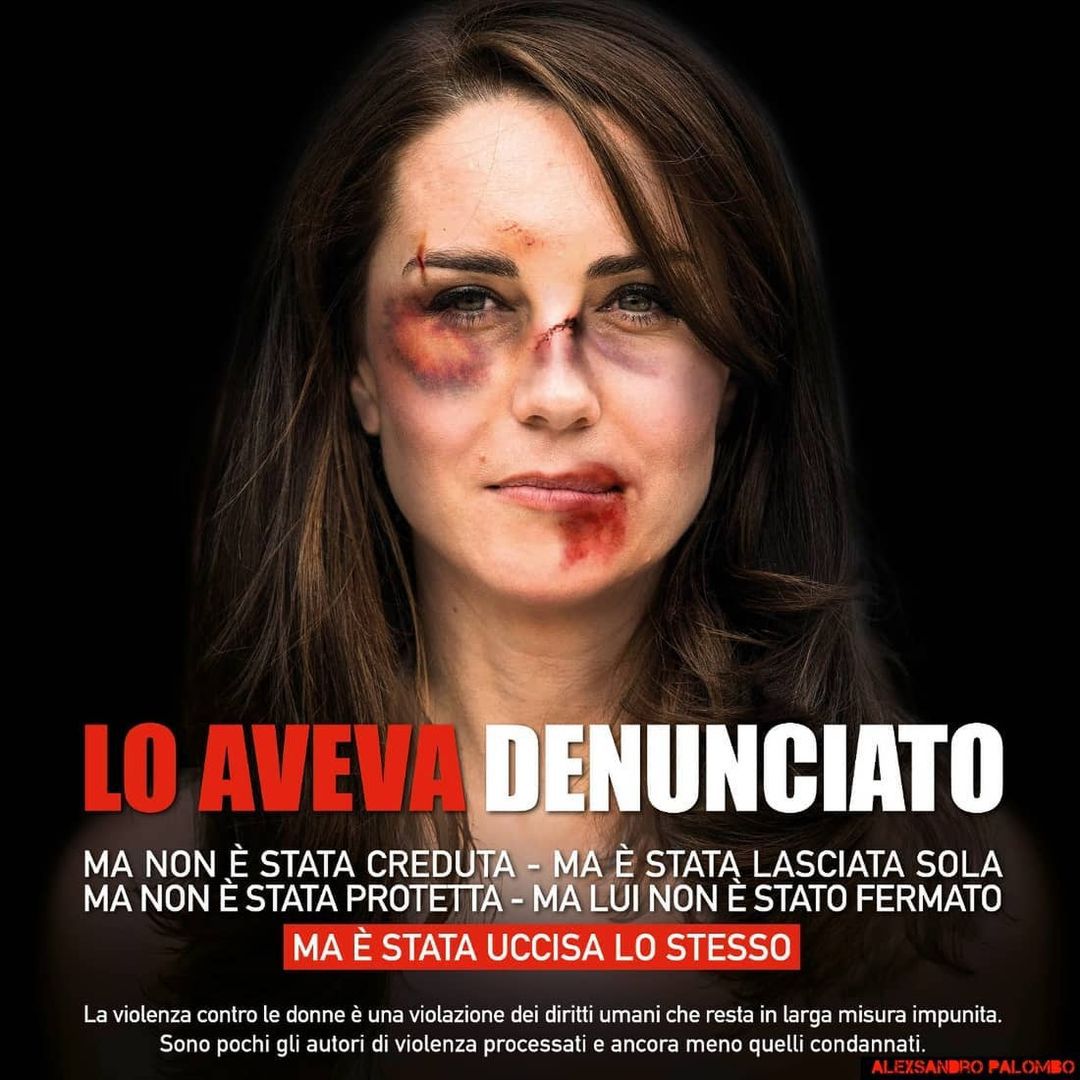 Księżna Kate z pobitą twarzą na plakatach