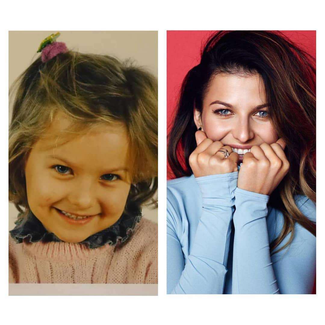 Anna Lewandowska na starym zdjęciu