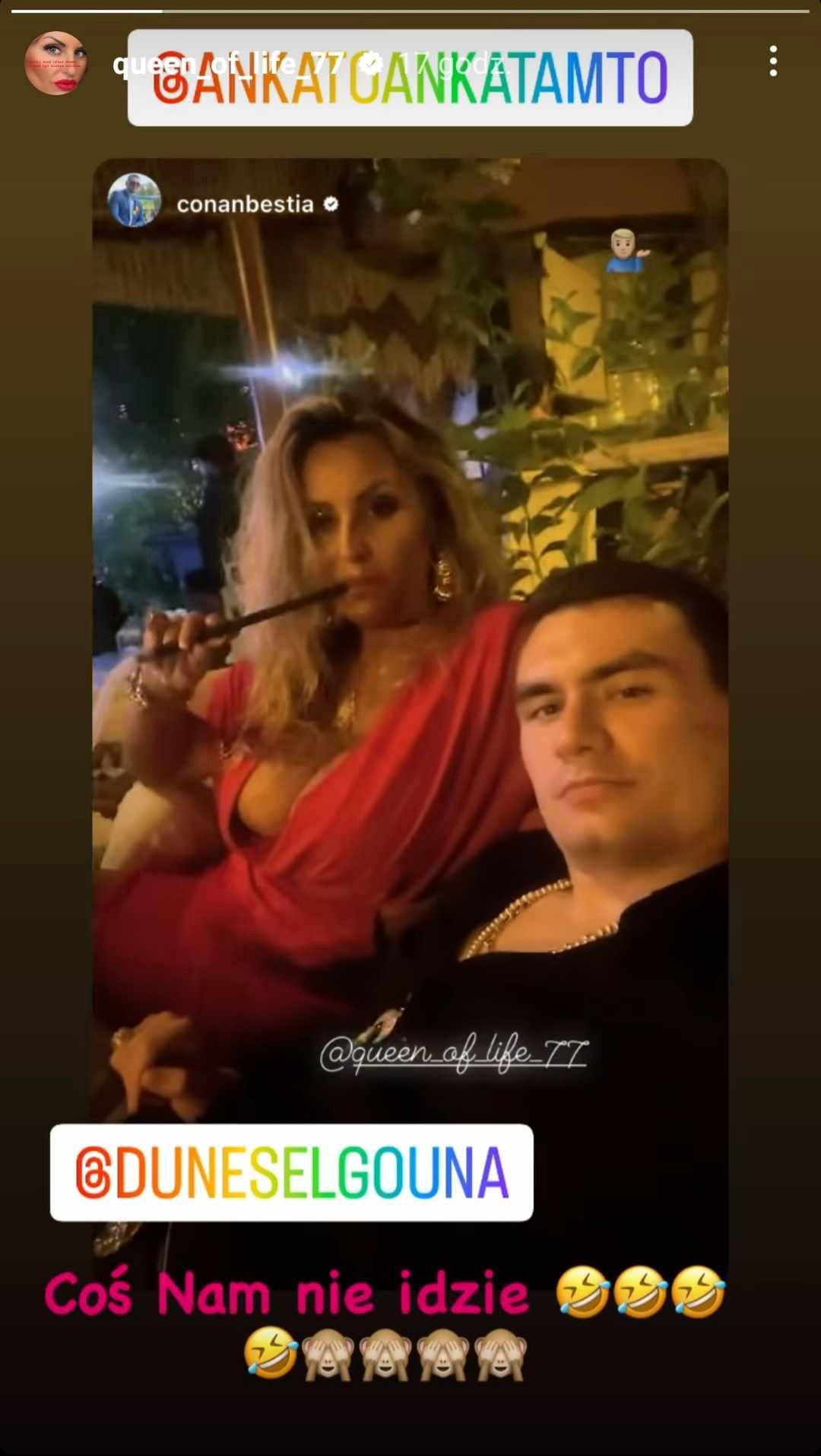 Dagmara Kaźmierska i Conan relaksują się przy fajce wodnej