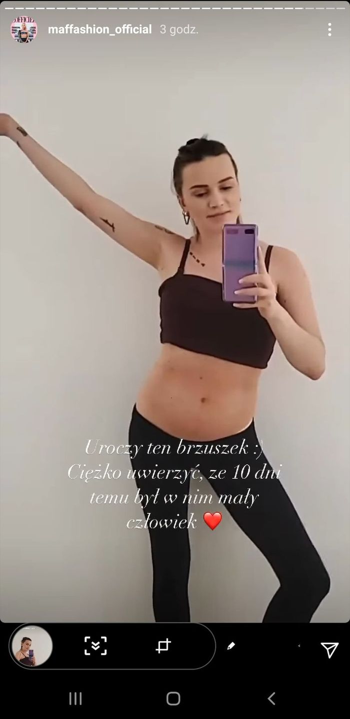 Maffashion - brzuch 10 dni po porodzie