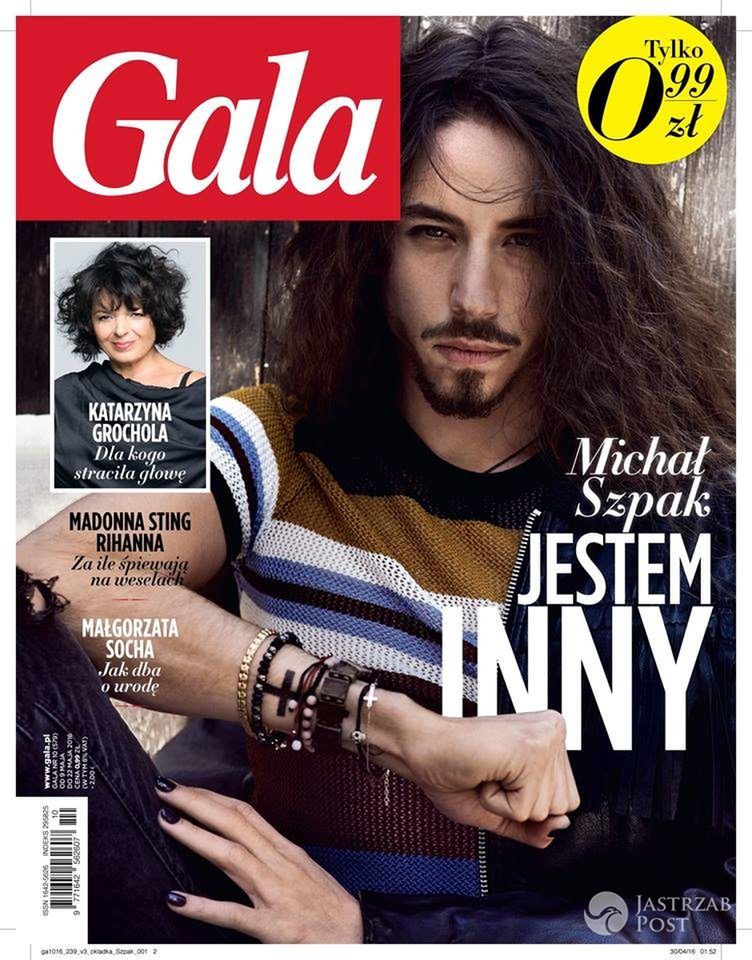 Michał Szpak na okładce Gali