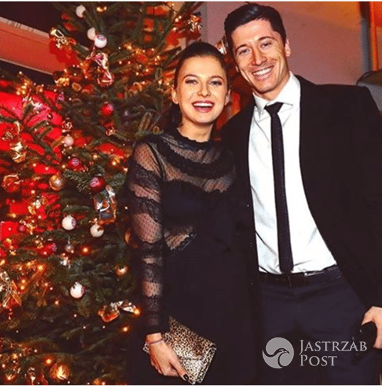 Anna Lewandowska i Robert Lewandowski - świąteczna impreza Bayernu Monachium