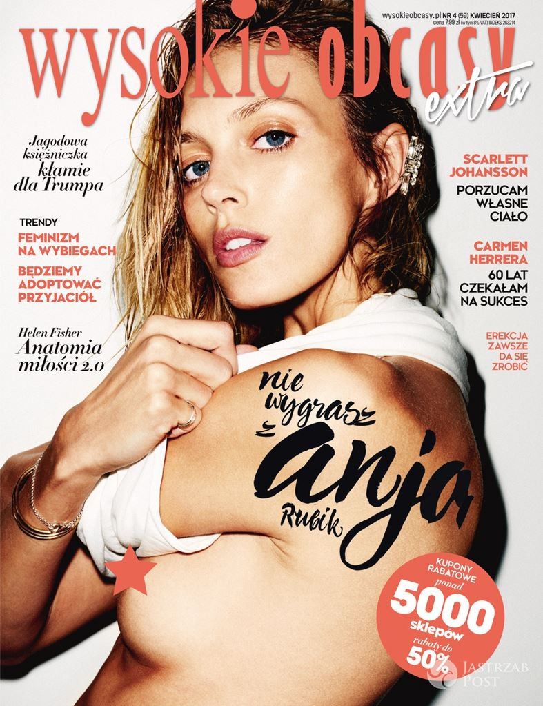 Anja Rubik na okładce Wysokie Obcasy Extra