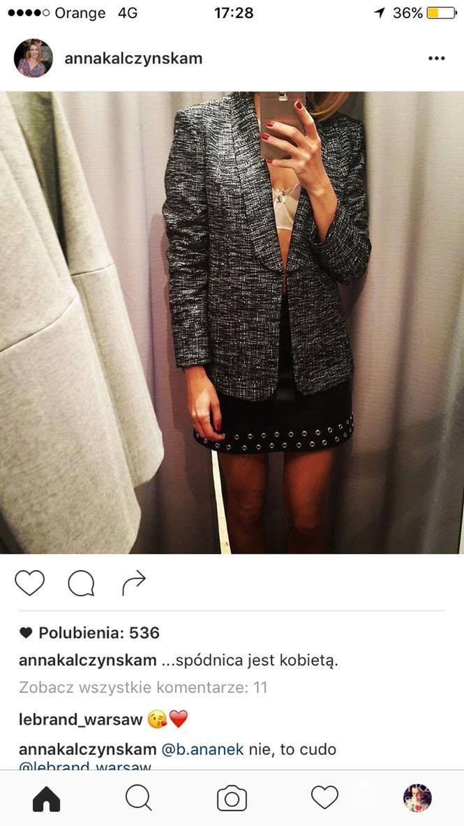 Anna Kalczyńska w bieliźnie na Instagramie