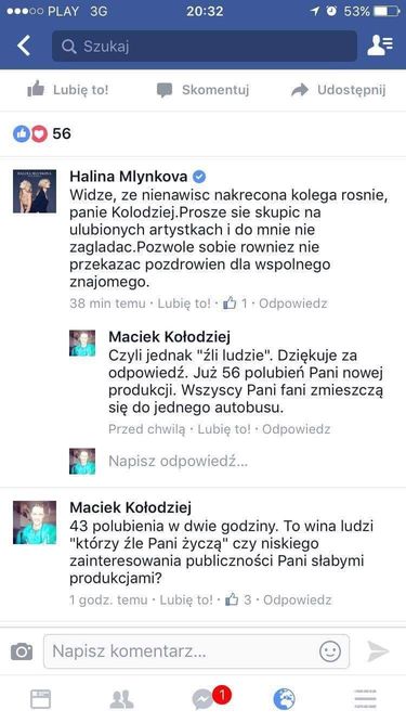 Halina Mlynkova pokłóciła się z fanami