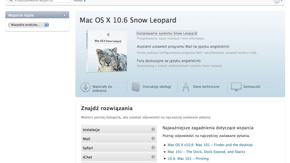 Rady Apple w sprawie instalacji Snow Leoparda 1