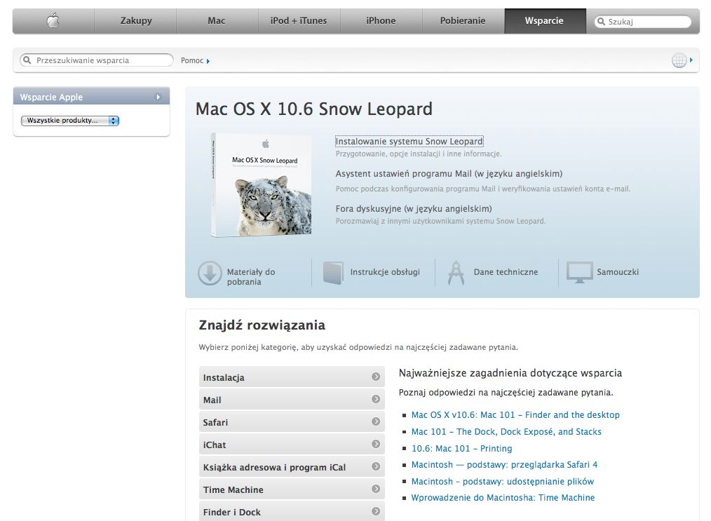 Rady Apple w sprawie instalacji Snow Leoparda