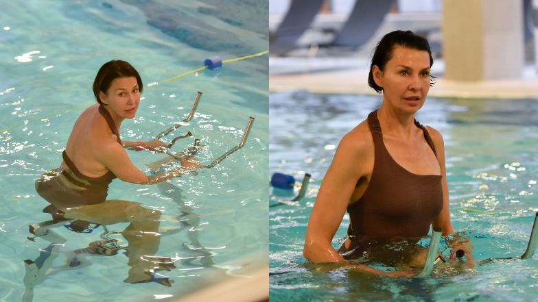 Anna Popek trenuje na basenie