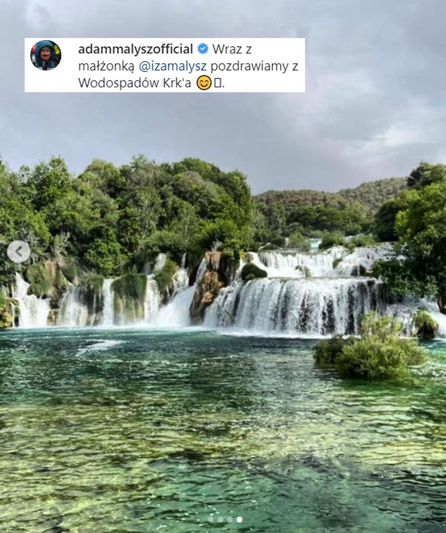 Adam Małysz i Izabela Małysz pozdrawiają z Chorwacji 