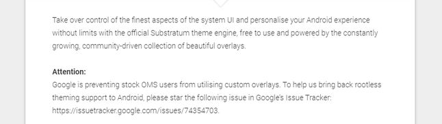 Twórcy Substratum wzywają do poparcia prośby o cofnięcie blokad w Androidzie. Teraz wiadomo już, że w najbliższym czasie Google nie planuje w tym zakresie żadnych zmian.