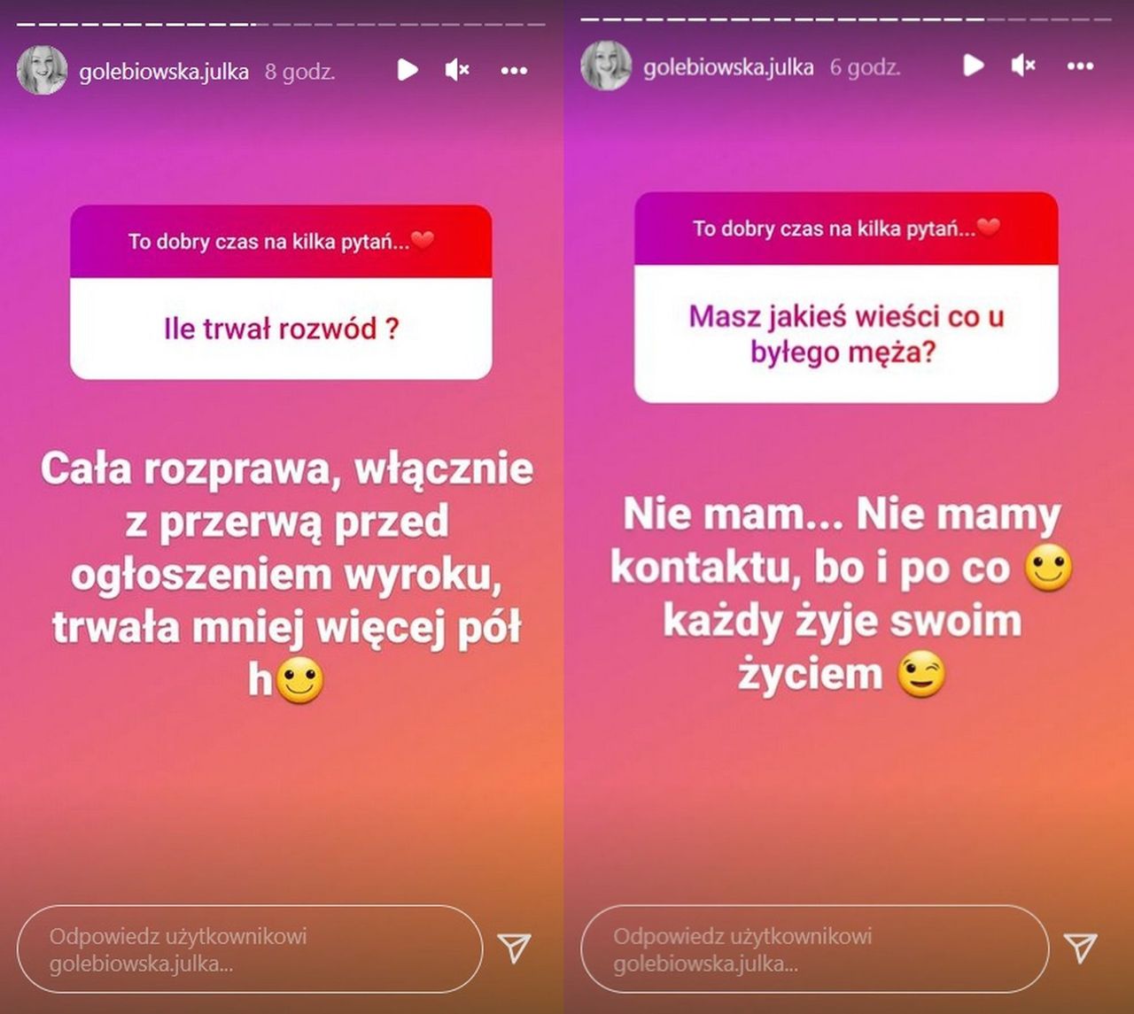 Julia ze "Ślubu od pierwszego wejrzenia" odpowiedziała na pytania widzów