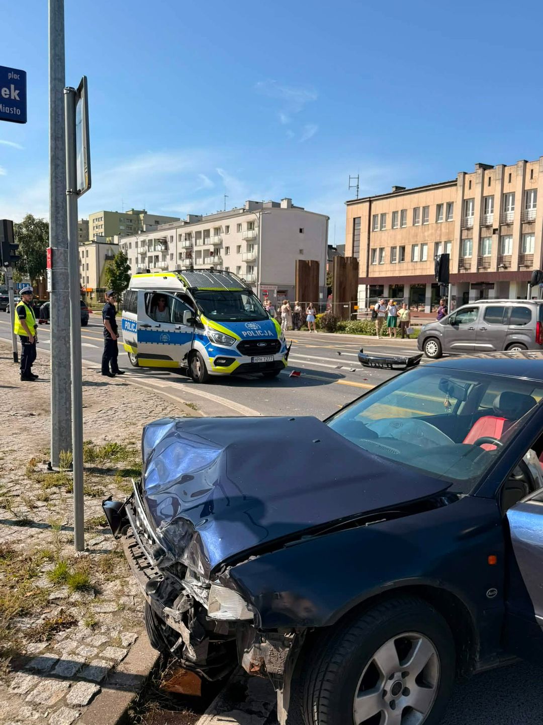 Zderzenie czterech pojazdów w Płocku 