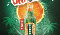 Piwo Lech Ice reklamowane w wersji Bloody Orange