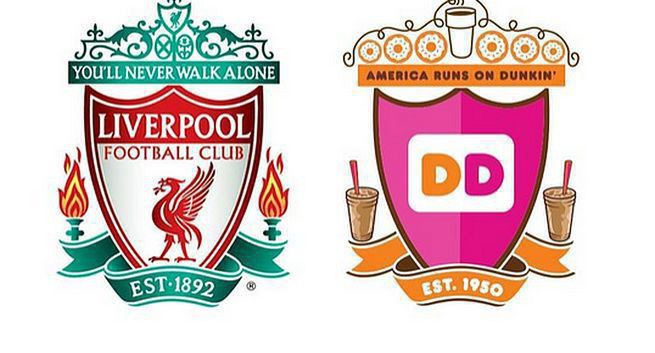 Pączki i mleczne napoje zamiast wiecznego ognia w herbie FC Liverpool, Twitter oburzony