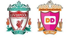 Pączki i mleczne napoje zamiast wiecznego ognia w herbie FC Liverpool, Twitter oburzony