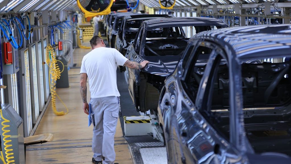 Inside A Volkswagen AG Manufacturing Plant Ahead Of Their Results
An employee performs quality checks in the paint-shop at the Volkswagen AG factory in Wolfsburg, Germany, on Friday, March 7, 2025. Volkswagen are due to report their full year results on Tuesday, March 11. Photographer: Krisztian Bocsi/Bloomberg via Getty Images
Bloomberg
vehicles, emea, manufacture, autos, transportation and logistics, fabrication, vehicle, euro members, german, business news, city transport, e.u., eu, automotive, cars, automobiles, earnings reporting dates, european, automobile, auto, industries