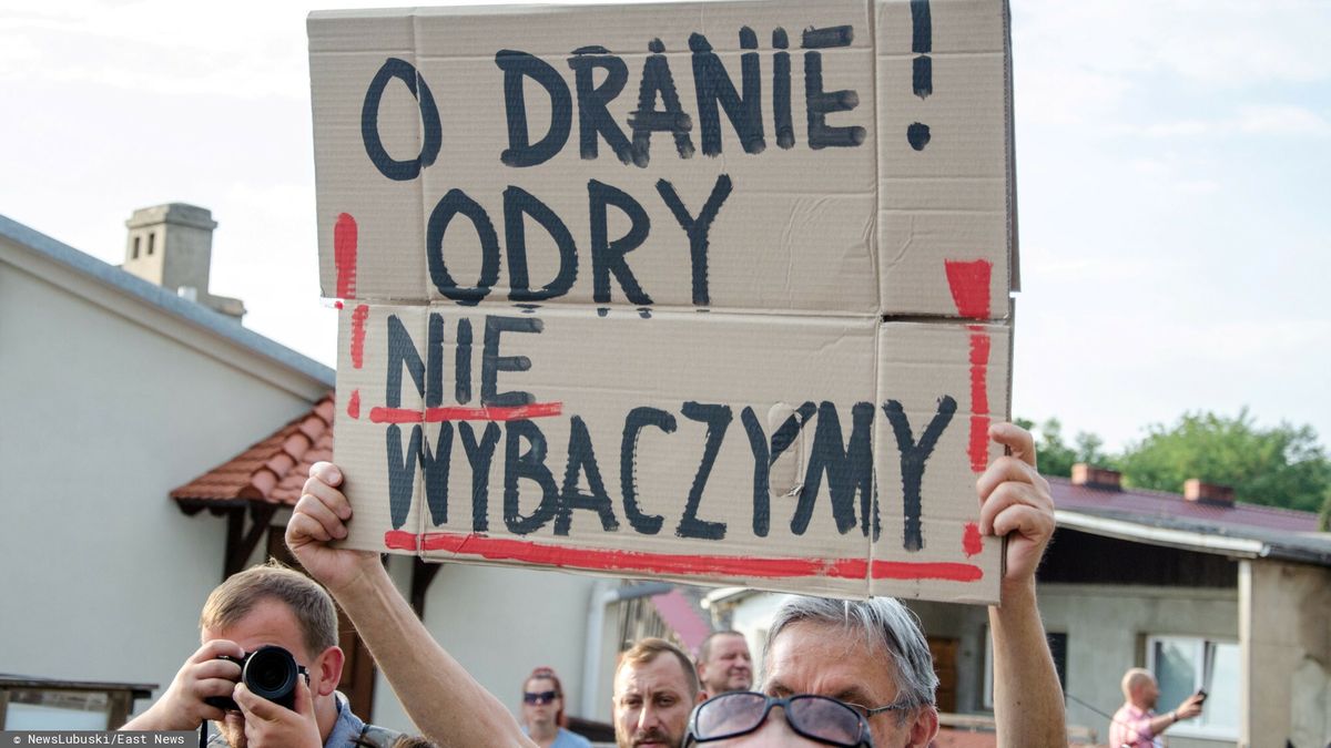 Protest po katastrofie ekologicznej na Odrze. Zdjęcie z 2022 r. 