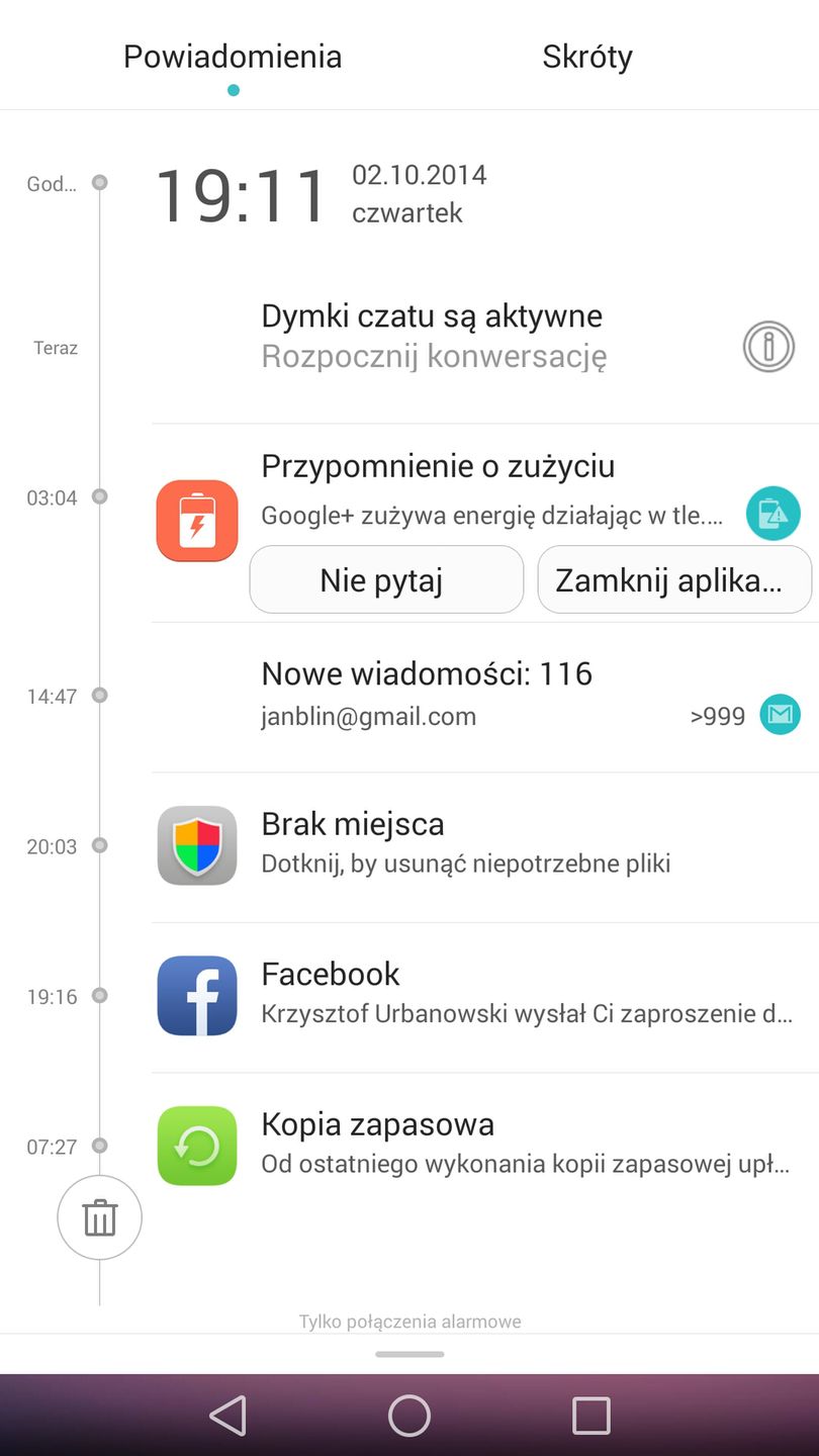 Huawei Ascend Mate 7: interfejs EMUI 5
