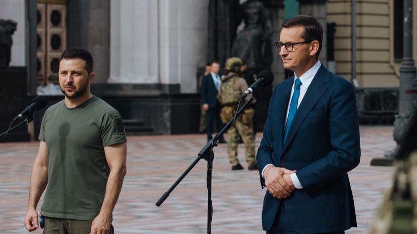 Prezydent Ukrainy i premier Polski w Kijowie