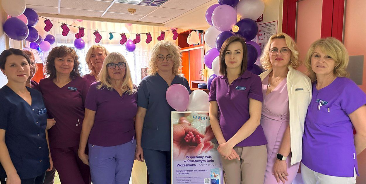 Sandomierz: Fiolet dla najmniejszych. Dzień Wcześniaka w szpitalu