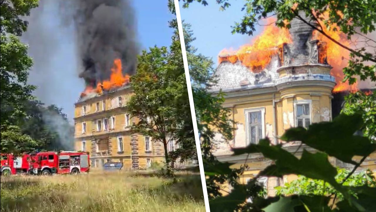 Płonie zabytkowy pałac. Akcja strażaków