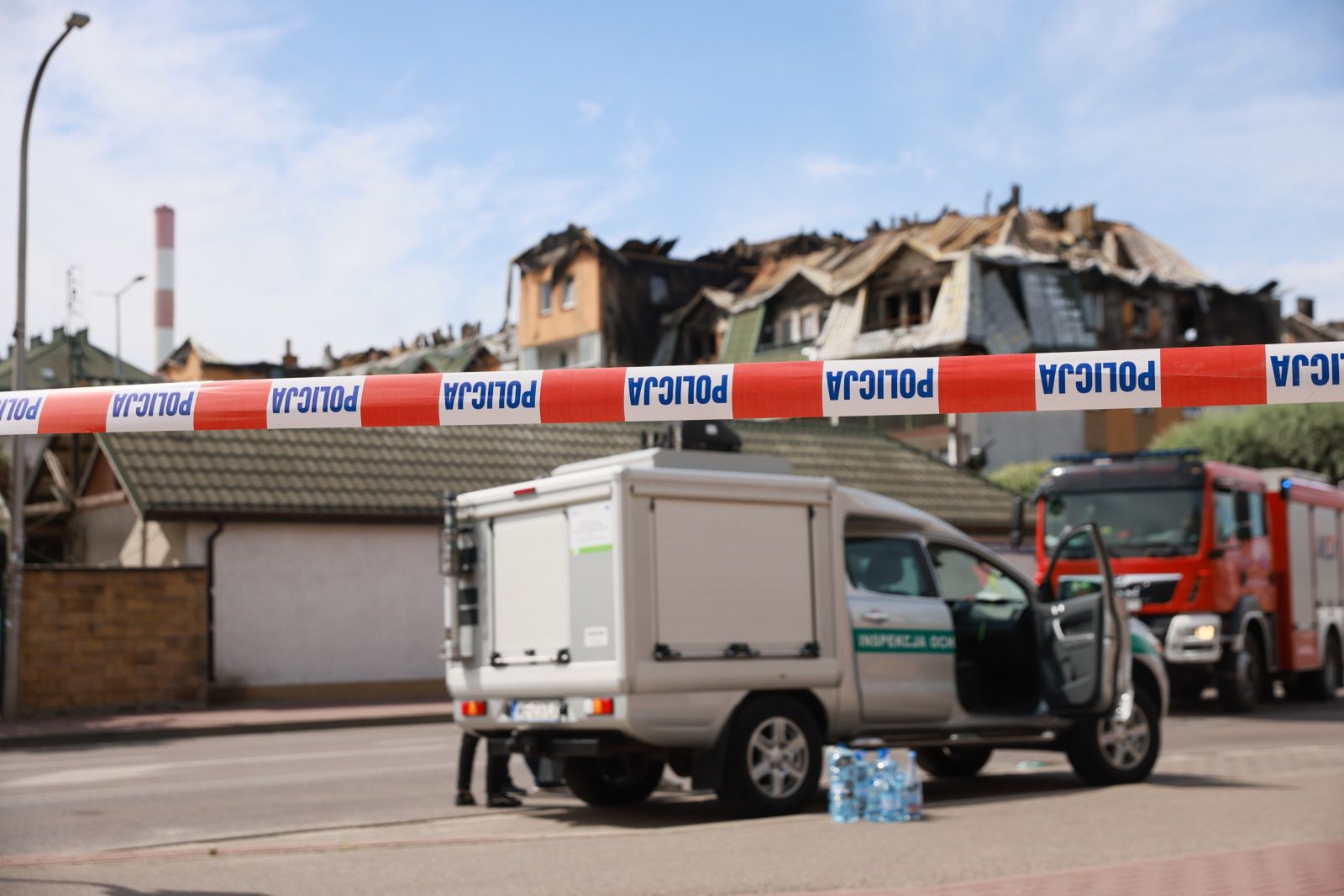 Ząbki, spalone budynki mieszkalne