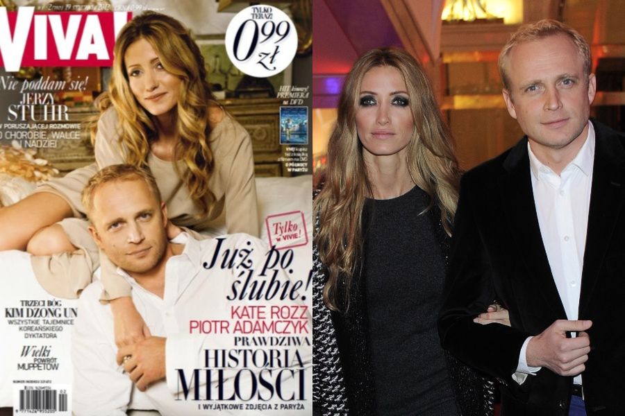 Piotr Adamczyk i Kate Rozz na okładce magazynu "Viva!". 
