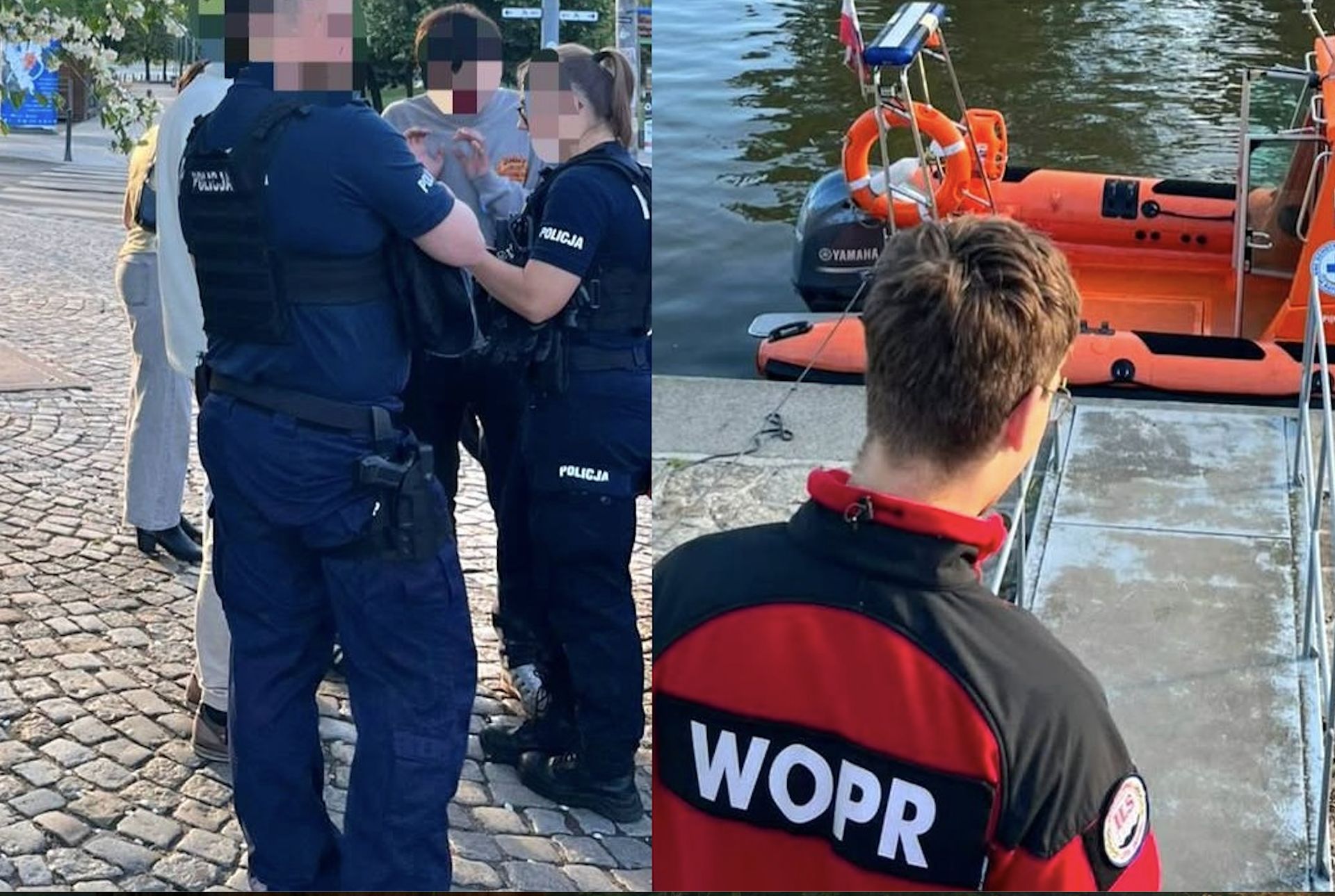Hiszpanie w Odrze. Postanowili odbyć poranną kąpiel