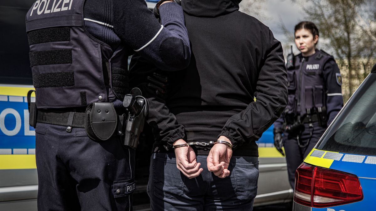 verhaften, handschellen, polizei, bewaffnet, gesetz, leute, polizeibeamter, schutz, beamte, waffe, delikt, mann, absicherung, polizistin, gefängnis, verbrechen, dieb