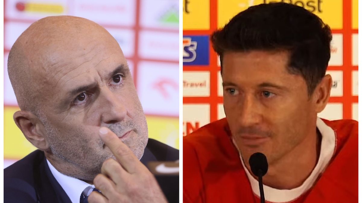 Na zdjęciu: Michał Probierz i Robert Lewandowski (Youtube/ŁączyNasPiłka)