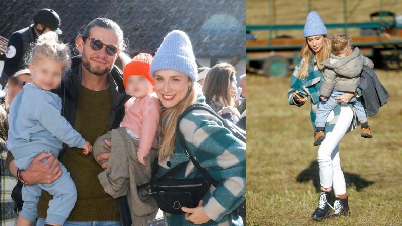 Natalia Klimas z mężem i dziećmi