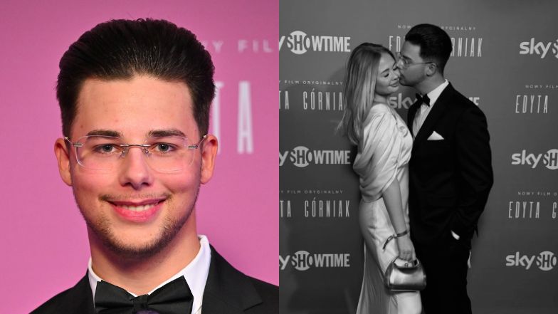 Allan Enso z ukochaną na premierze filmu o Edycie Górniak