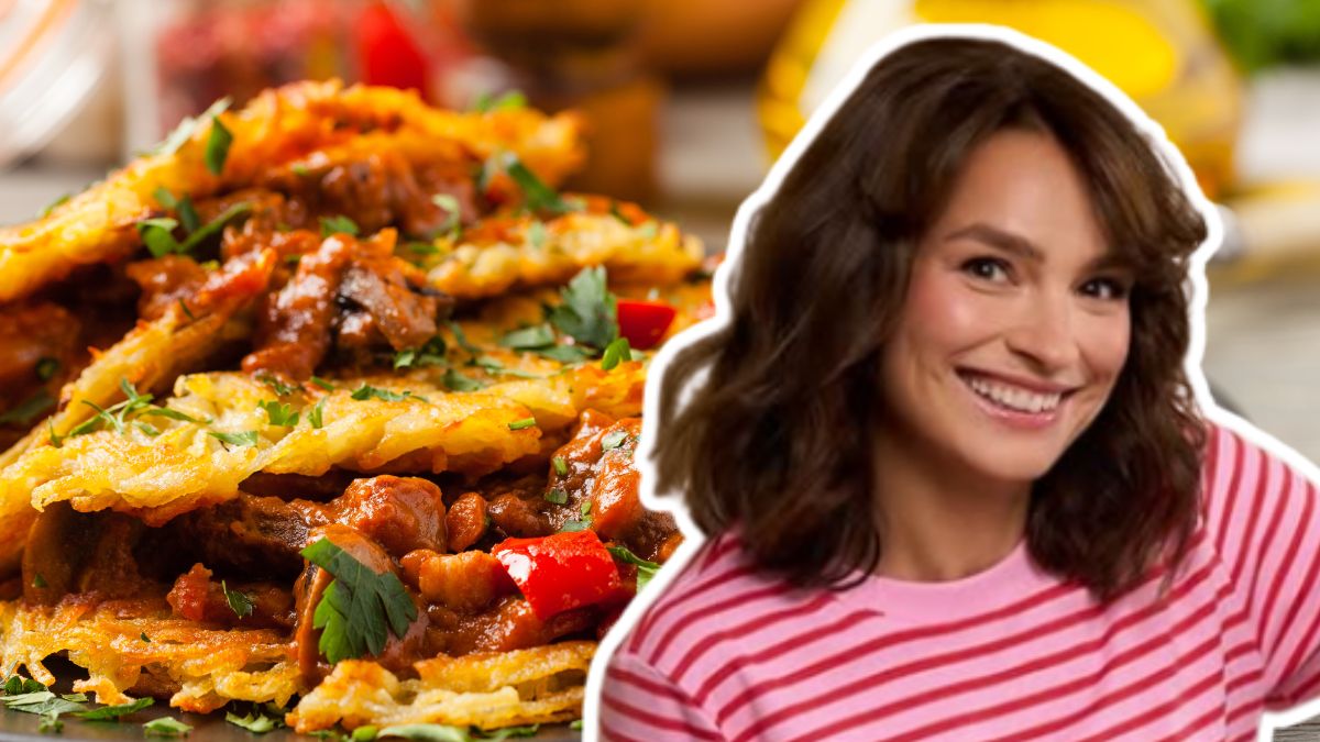 Ania Starmach do placków ziemniaczanych podaje prosty gulasz