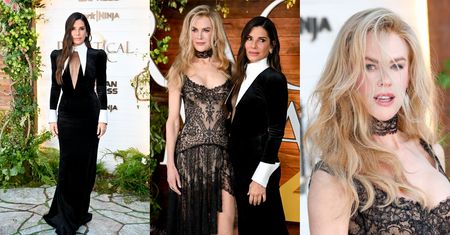 Wiecznie młode Nicole Kidman i Sandra Bullock hipnotyzują głębokimi dekoltami na premierze "Totalnej magii 2" (ZDJĘCIA)