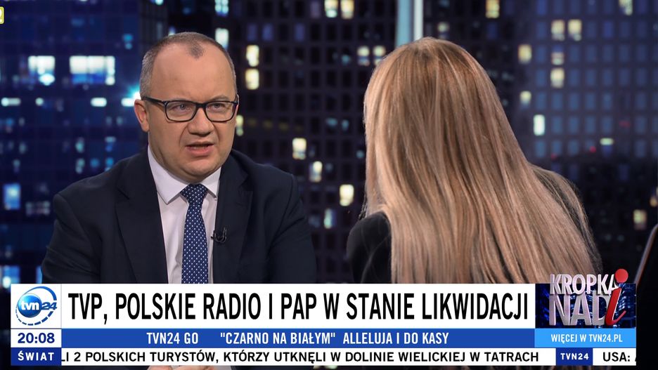Minister sprawiedliwości Adam Bodnar w "Kropce nad i" mówił m.in. o obecnej sytuacji TVP