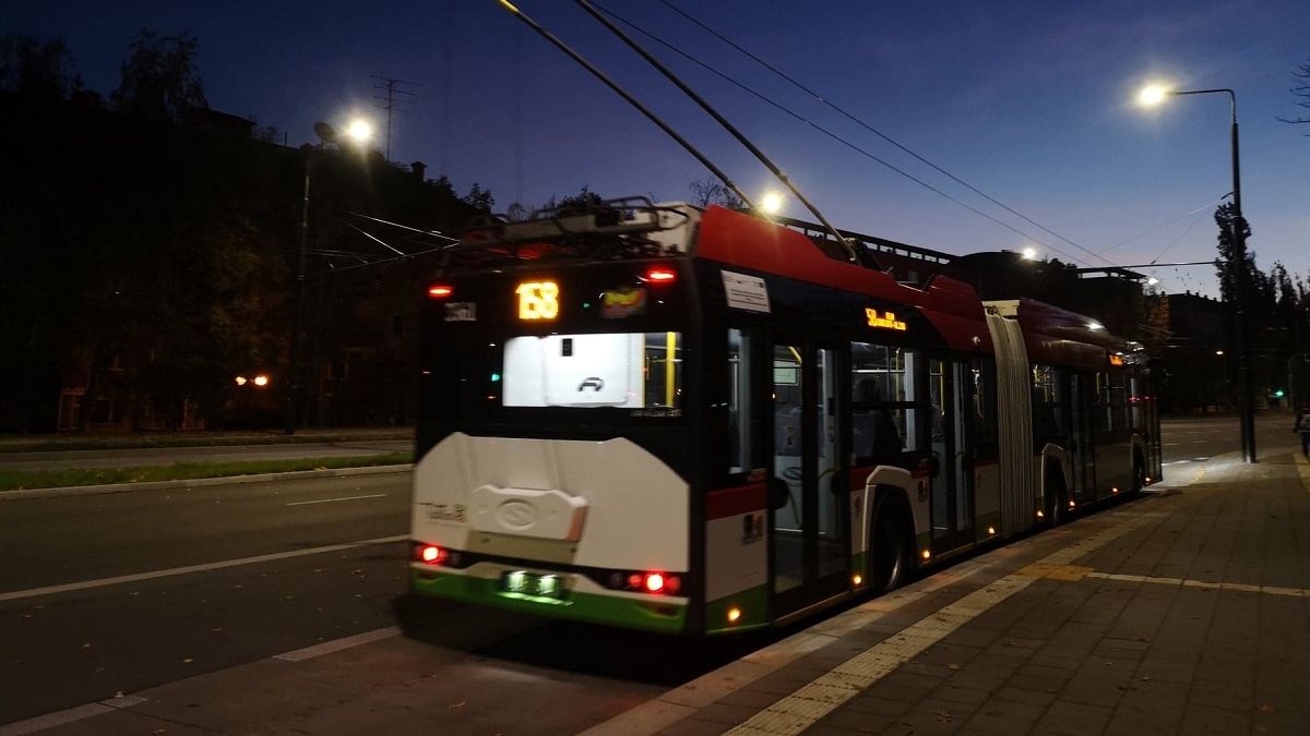 Trolejbus na linii 158